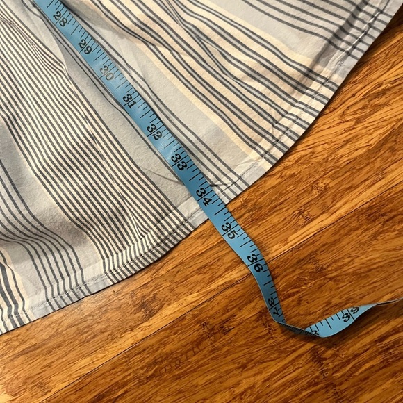 Time and Tru Mini Striped Blue White Long Sleeve Button-Down Shirt Dress. Med - Picture 5 of 14